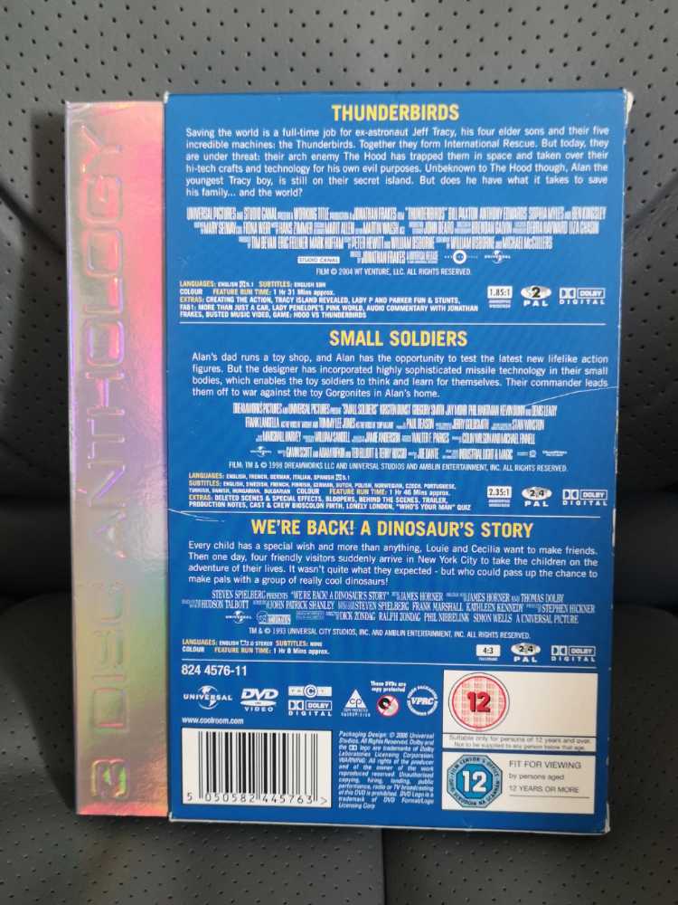 3 Disc Anthology: Thunderbirds / Small Soldiers / A Dinosaur’s Story DVD movie collectible [Barcode 5050582445763] - Main Image 2