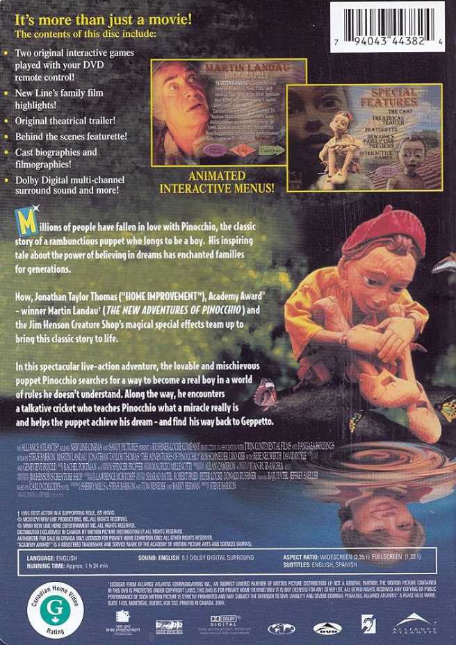 Aventuras De Pinóquio, As DVD movie collectible [Barcode 6304604564] - Main Image 4