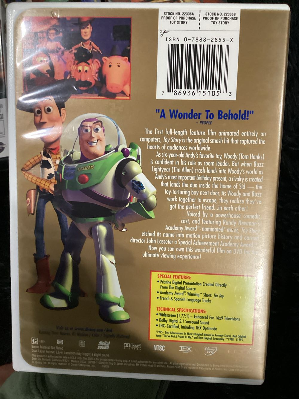 Toy Story DVD movie collectible [Barcode 786936151053] - Main Image 4