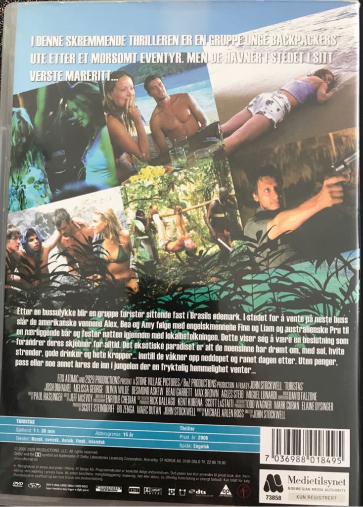 Turistas DVD movie collectible [Barcode 7036988018495] - Main Image 2