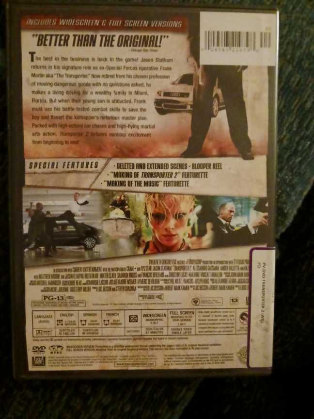 Transporter 2 DVD movie collectible [Barcode 024543219798] - Main Image 4