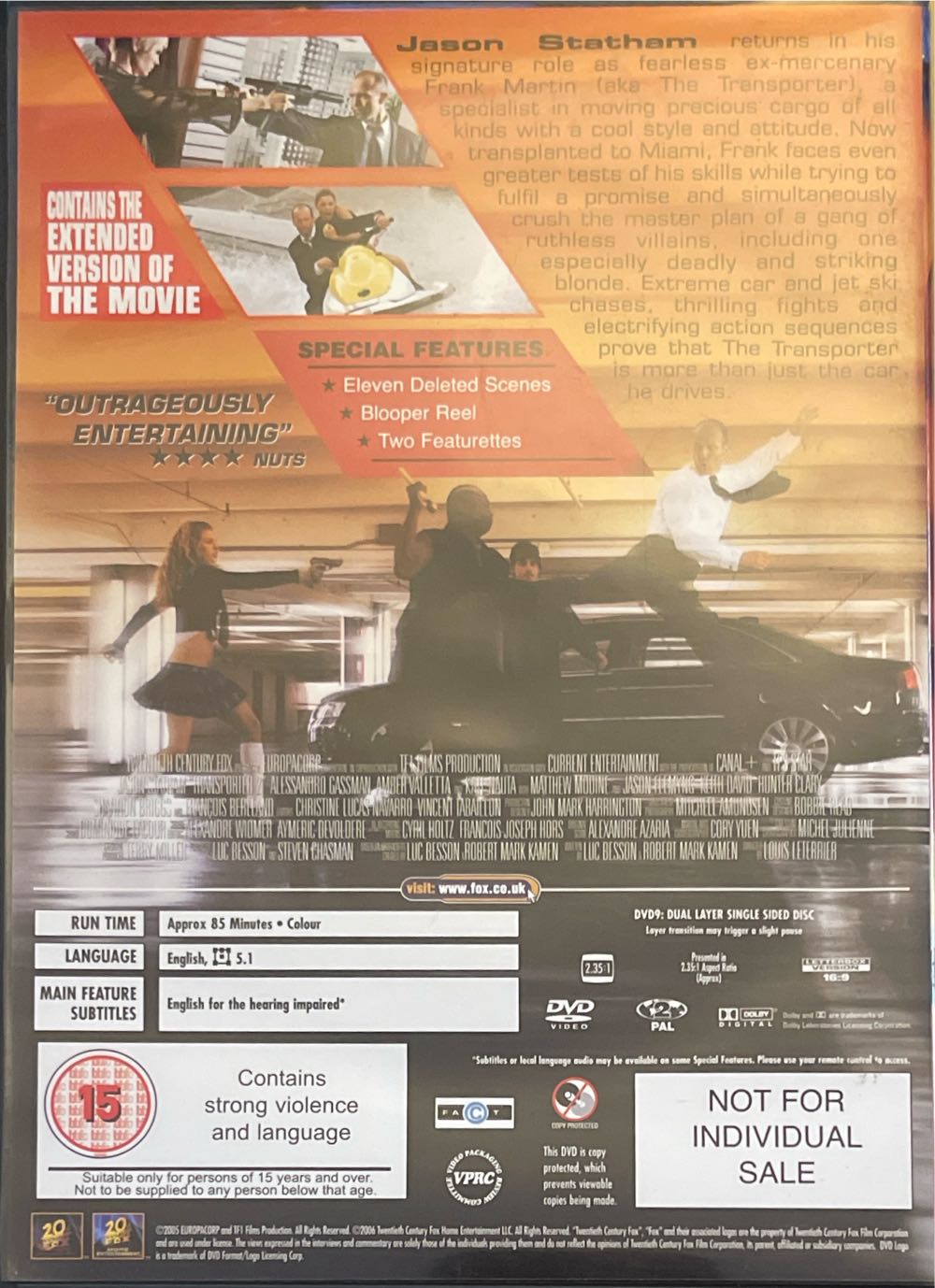 The Transporter 2 DIVX movie collectible [Barcode 5039036024921] - Main Image 2