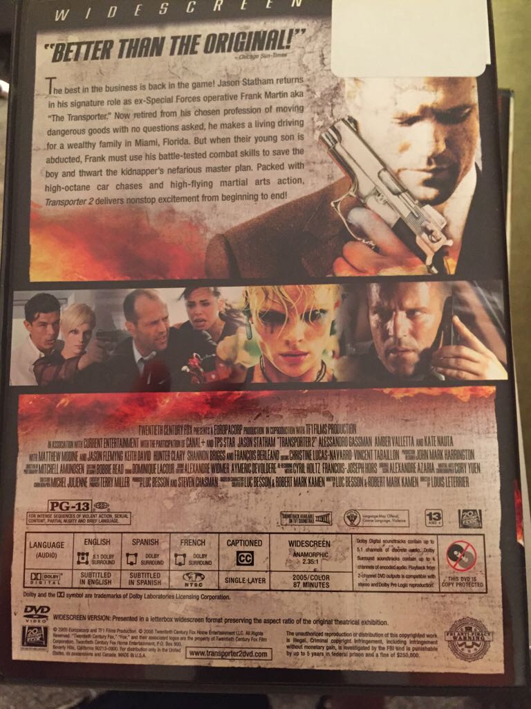 Transporter 2 DVD movie collectible - Main Image 2