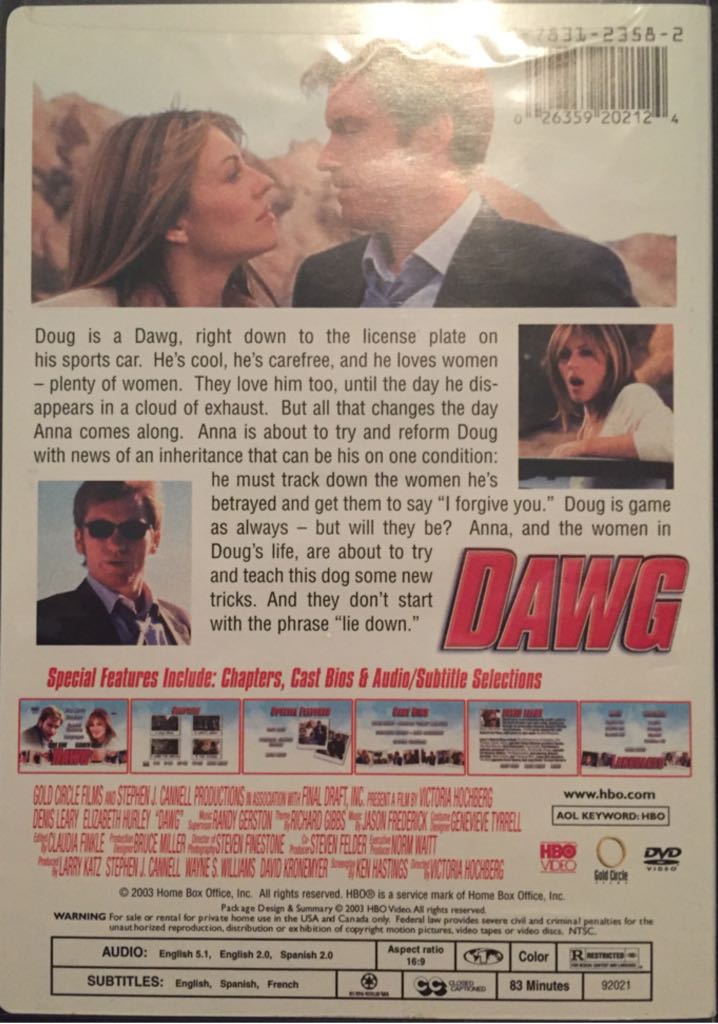 Dawg DVD movie collectible [Barcode 026359202124] - Main Image 2
