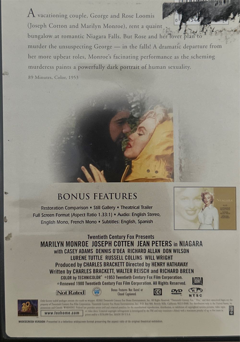 Niagara DVD movie collectible [Barcode 024543035176] - Main Image 2