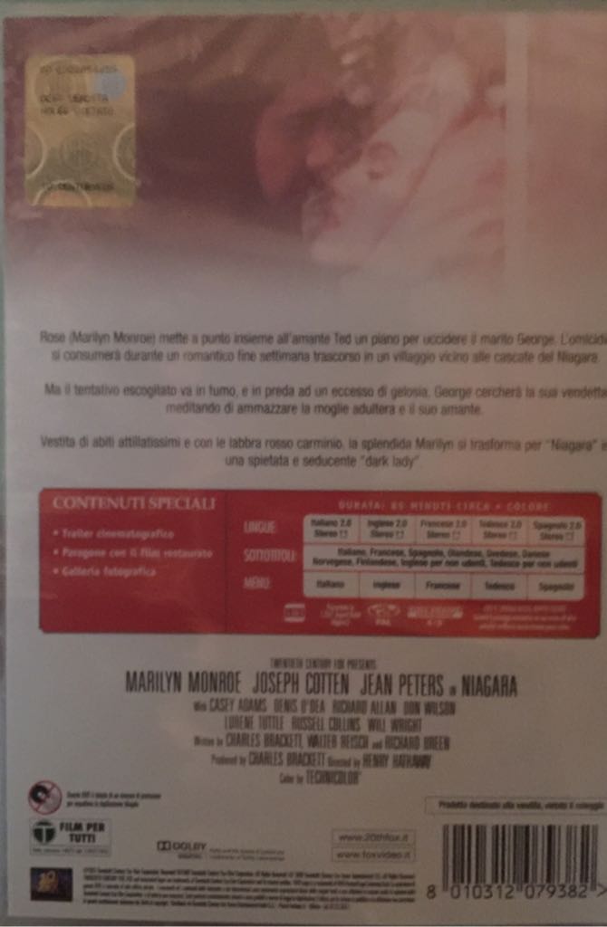 Niagara DVD movie collectible [Barcode 8010312079382] - Main Image 2