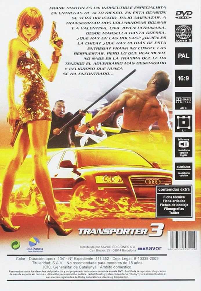 Transporter 3 Blu-ray Blu-ray movie collectible [Barcode 0031398107231] - Main Image 3
