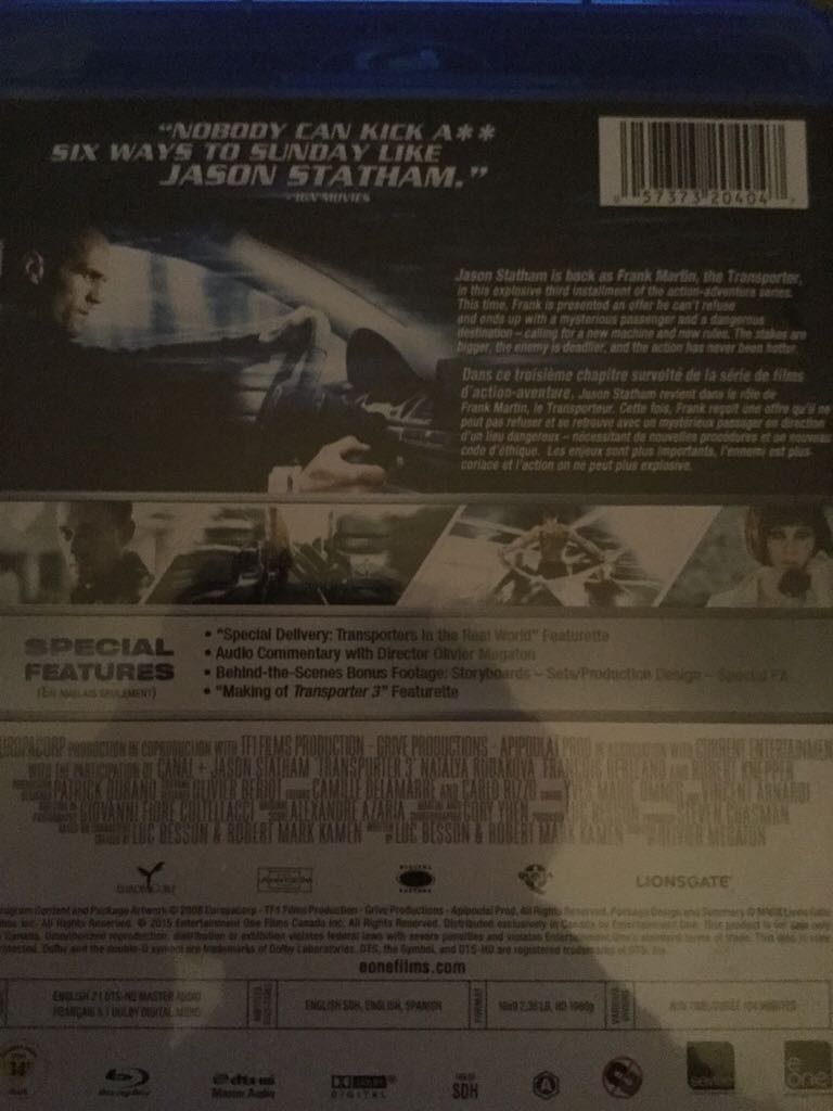 Transporter 3 Blu-ray movie collectible [Barcode 057373204146] - Main Image 2