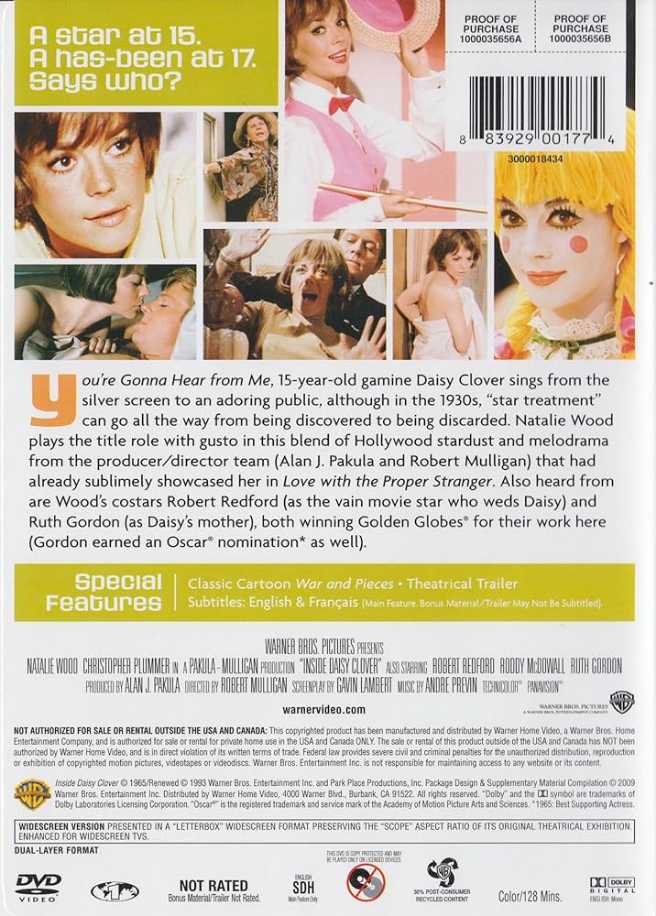 Inside Daisy Clover DVD movie collectible [Barcode 085391117636] - Main Image 4