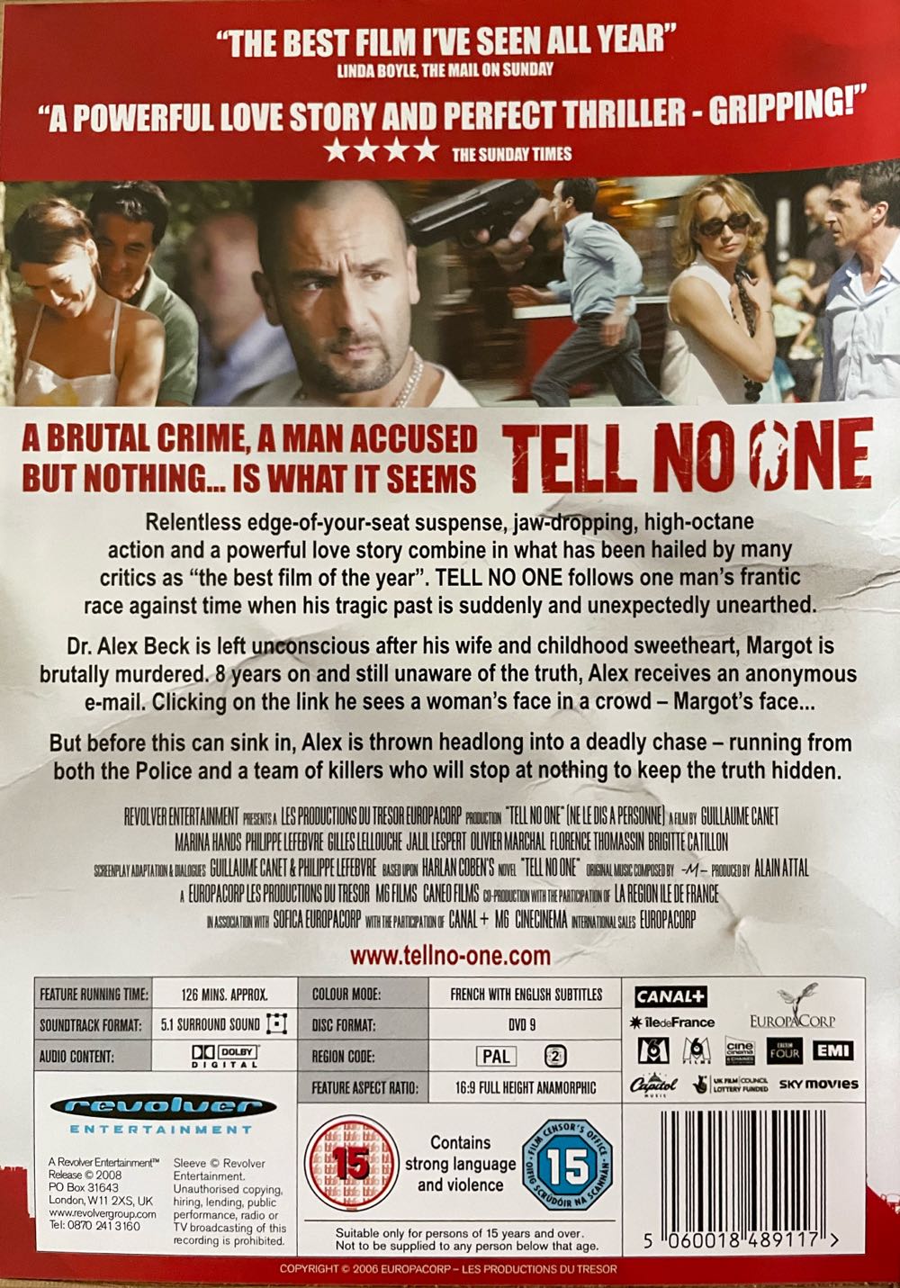 Tell No One DVD movie collectible [Barcode 5060018489117] - Main Image 3