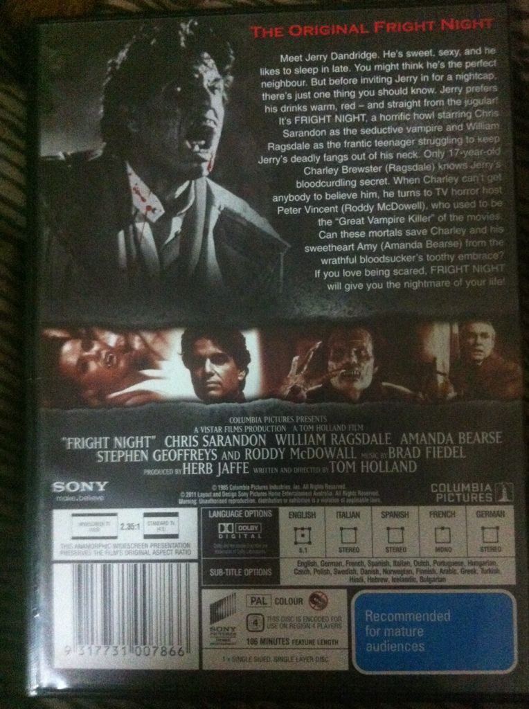 Fright Night DVD movie collectible - Main Image 2