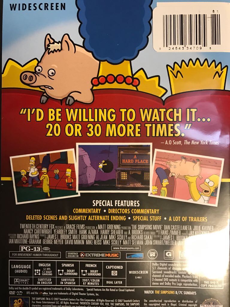Simpsons Movie The DVD movie collectible [Barcode 024543347095] - Main Image 2