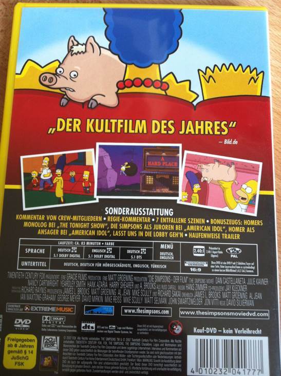 Die Simpsons - Der Film DVD movie collectible [Barcode 4010232041777] - Main Image 2