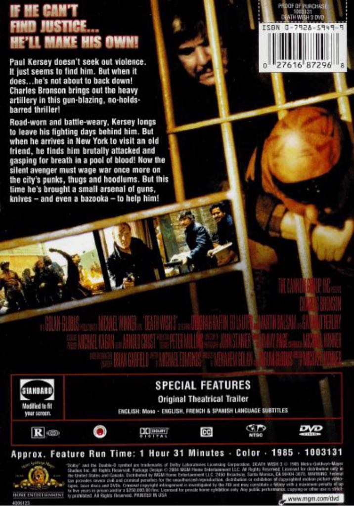 Death Wish 3 Digital Copy movie collectible [Barcode 8715664047774] - Main Image 2
