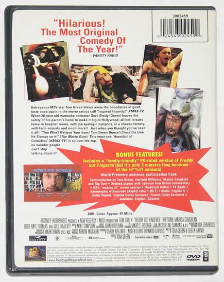 Freddy Got Fingered Blu-ray movie collectible [Barcode 5039036008761] - Main Image 2
