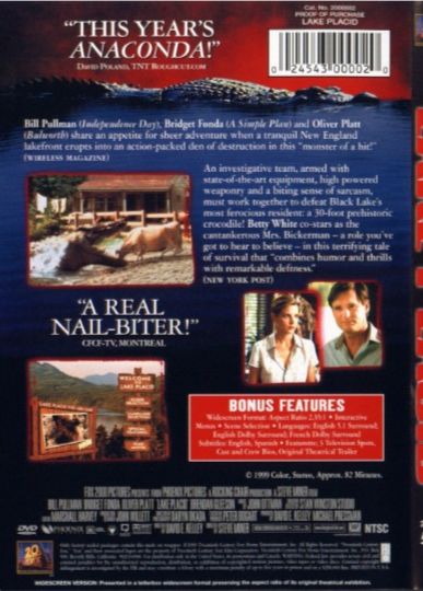 Lake Placid DVD movie collectible [Barcode 5039036004176] - Main Image 2