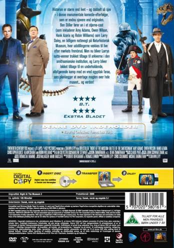 Night At the Museum 2 DVD movie collectible [Barcode 9321337114903] - Main Image 2