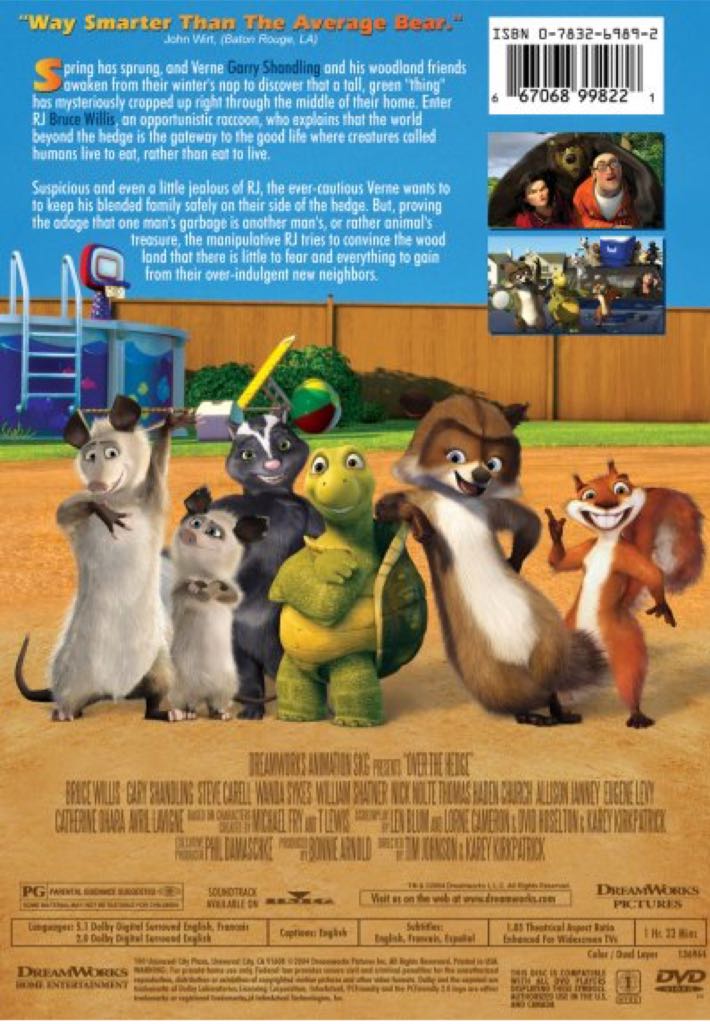 Over the Hedge DVD-R movie collectible [Barcode 032429014283] - Main Image 2