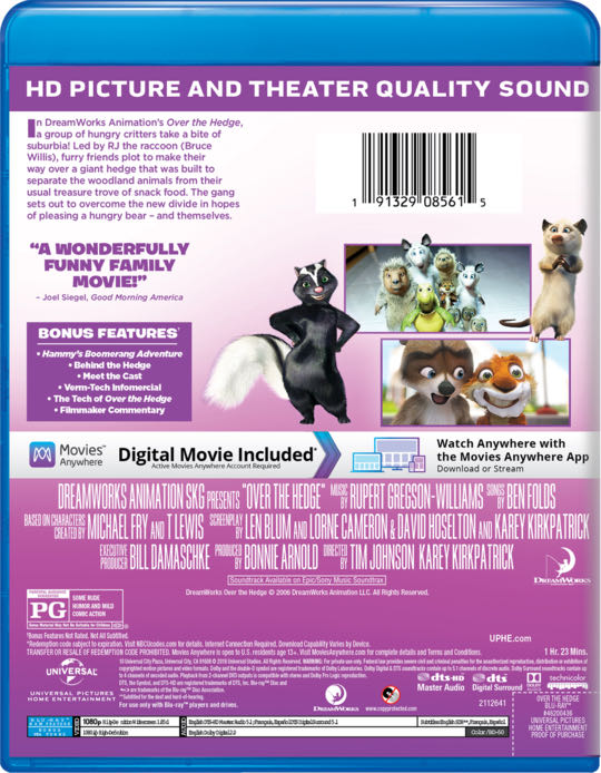 Over the Hedge DVD movie collectible [Barcode 097361190624] - Main Image 2