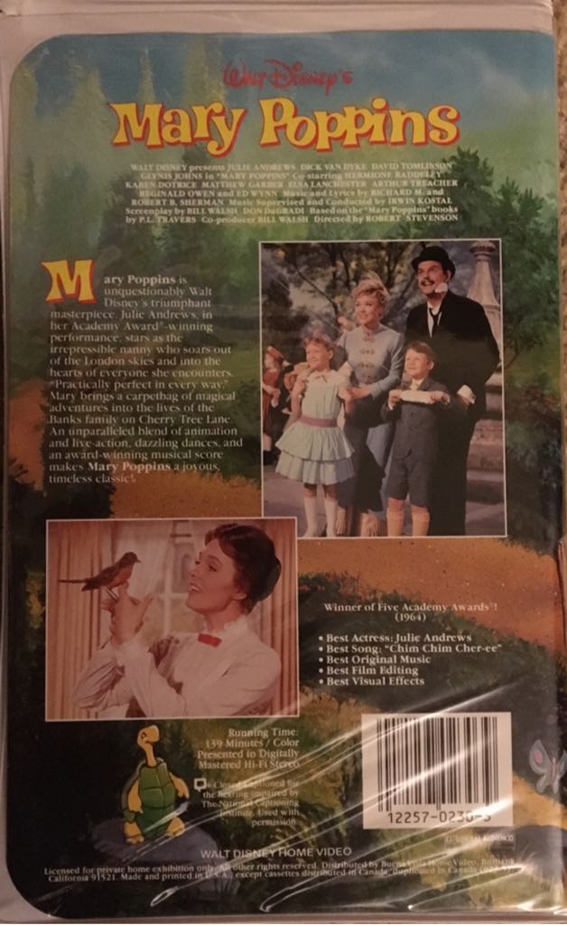 Mary Poppins VHS movie collectible [Barcode 786936068733] - Main Image 2
