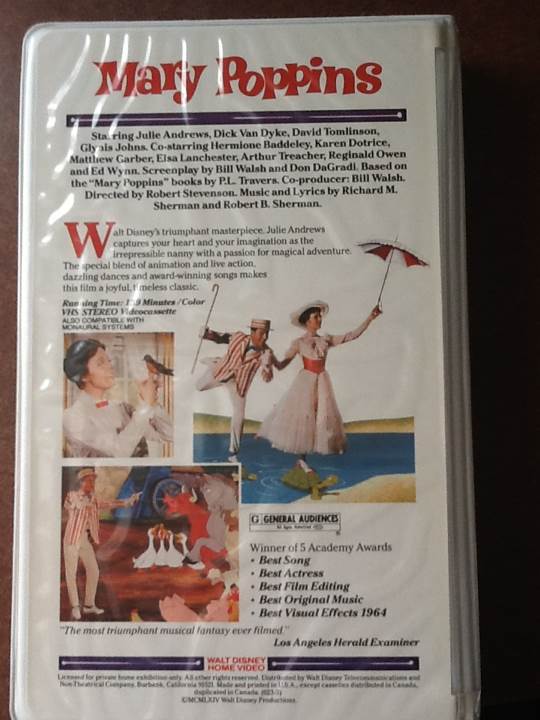 Mary Poppins VHS movie collectible - Main Image 2