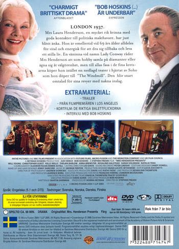 Mrs. Henderson Presents DVD movie collectible [Barcode 7322488714747] - Main Image 2