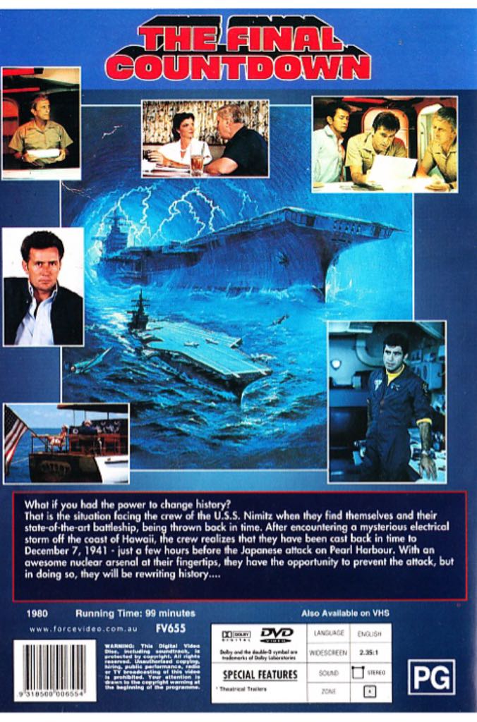 The Final Countdown DVD movie collectible [Barcode 9318500006554] - Main Image 2