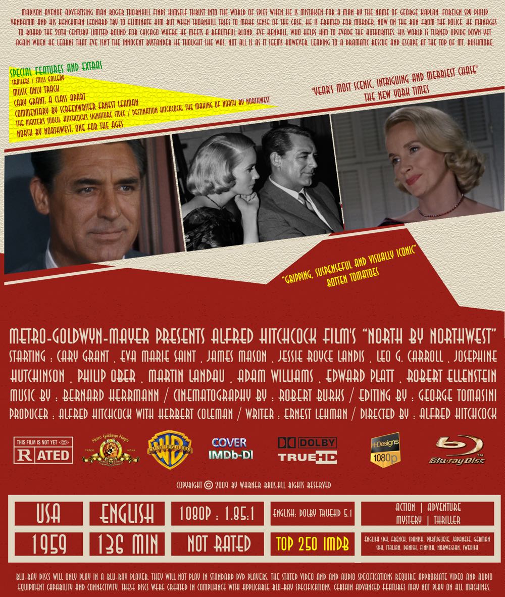 North by Northwest DVD movie collectible [Barcode 883929103669] - Main Image 2