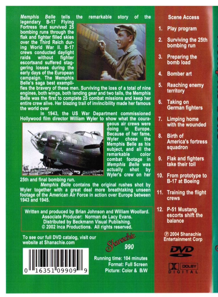 Memphis Belle DVD movie collectible [Barcode 7321921120404] - Main Image 2