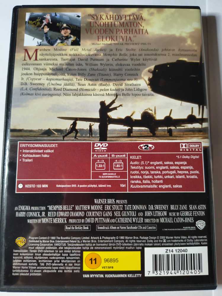 Memphis Belle Digital Copy movie collectible [Barcode 7321944120405] - Main Image 2