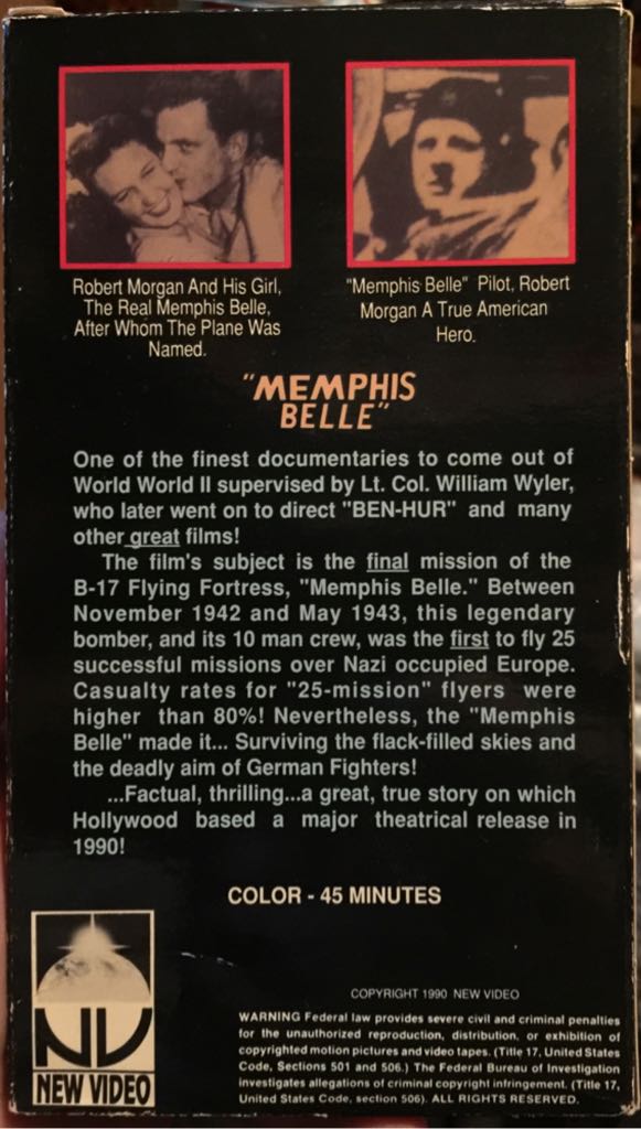 Memphis Belle VHS movie collectible - Main Image 2
