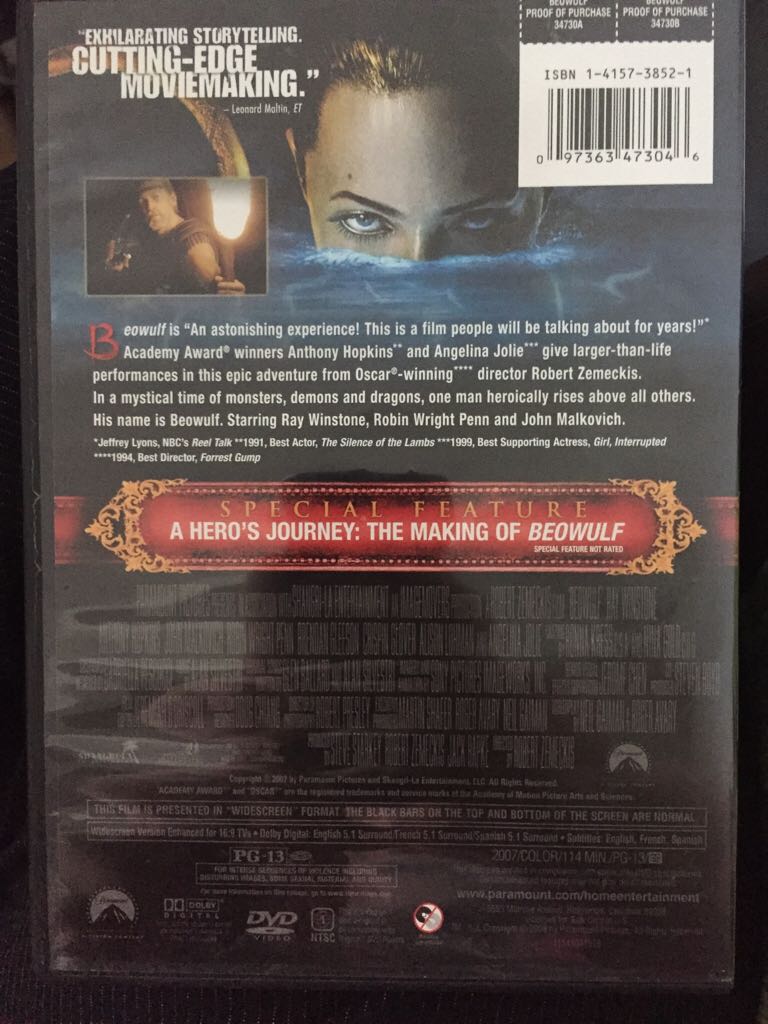 Beowulf DVD-R movie collectible [Barcode 097363473046] - Main Image 2