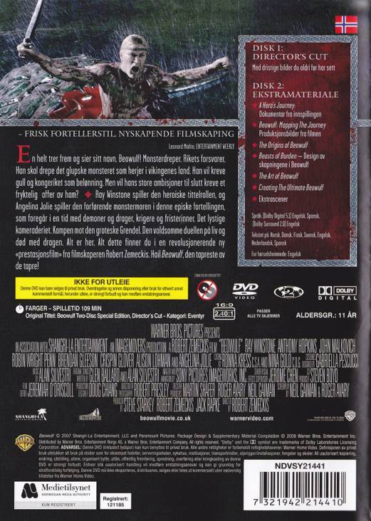 Beowulf DVD movie collectible [Barcode 7321942214410] - Main Image 2