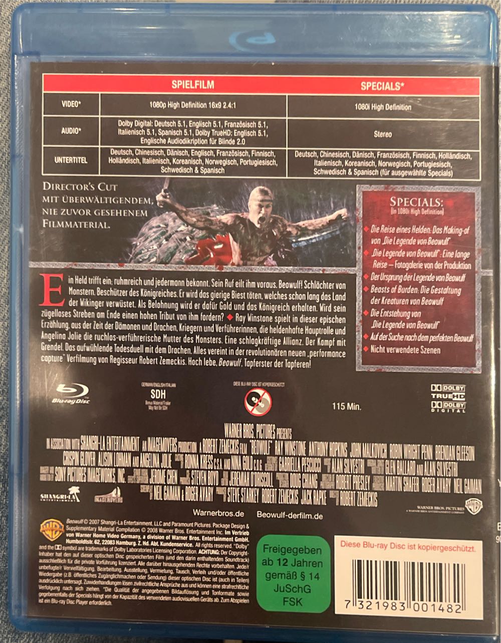 Beowulf Blu-ray movie collectible [Barcode 7321983001482] - Main Image 2