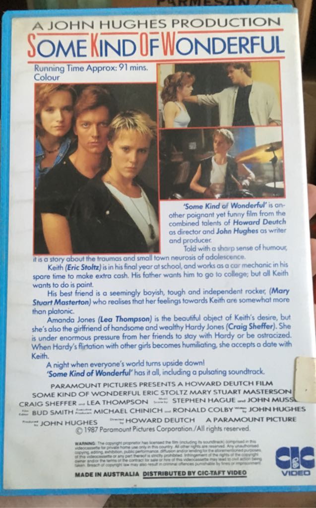 Some Kind of Wonderful VHS movie collectible [Barcode 097363197935] - Main Image 2