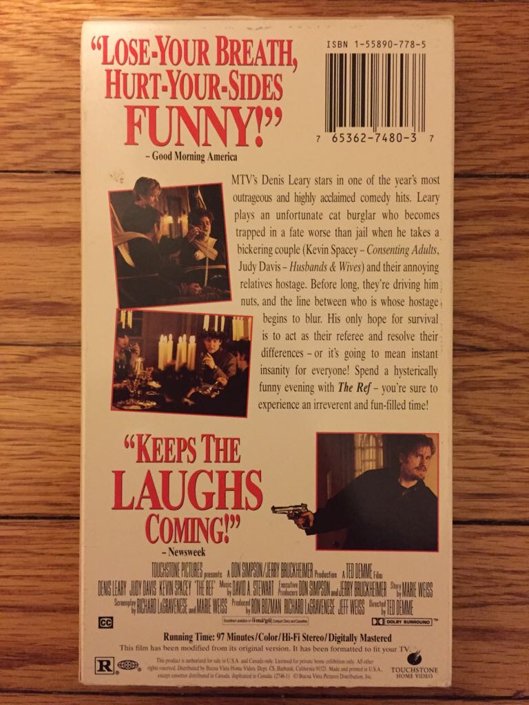 The Ref VHS movie collectible [Barcode 765362748037] - Main Image 2