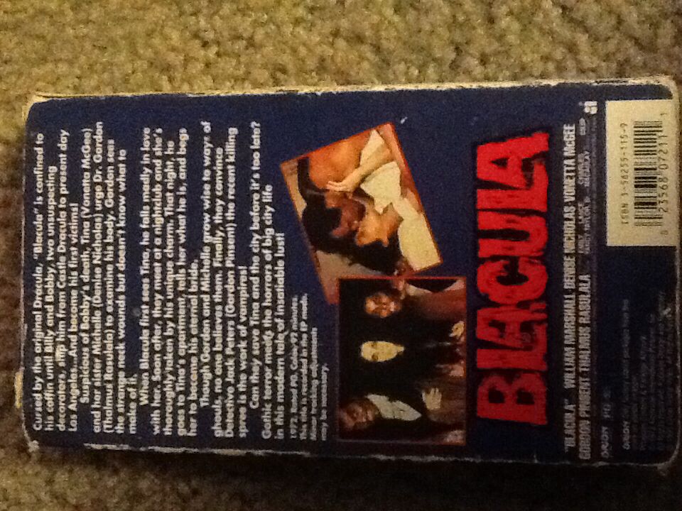 Blacula VHS movie collectible [Barcode 023568072111] - Main Image 2
