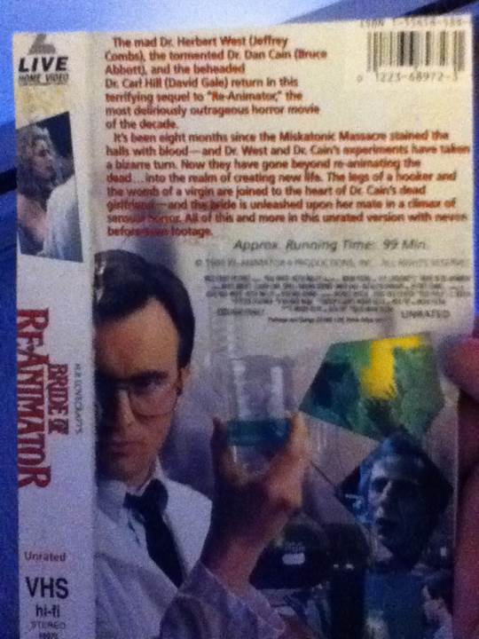 Bride Of Re-Animator DVD movie collectible [Barcode 012236897231] - Main Image 2