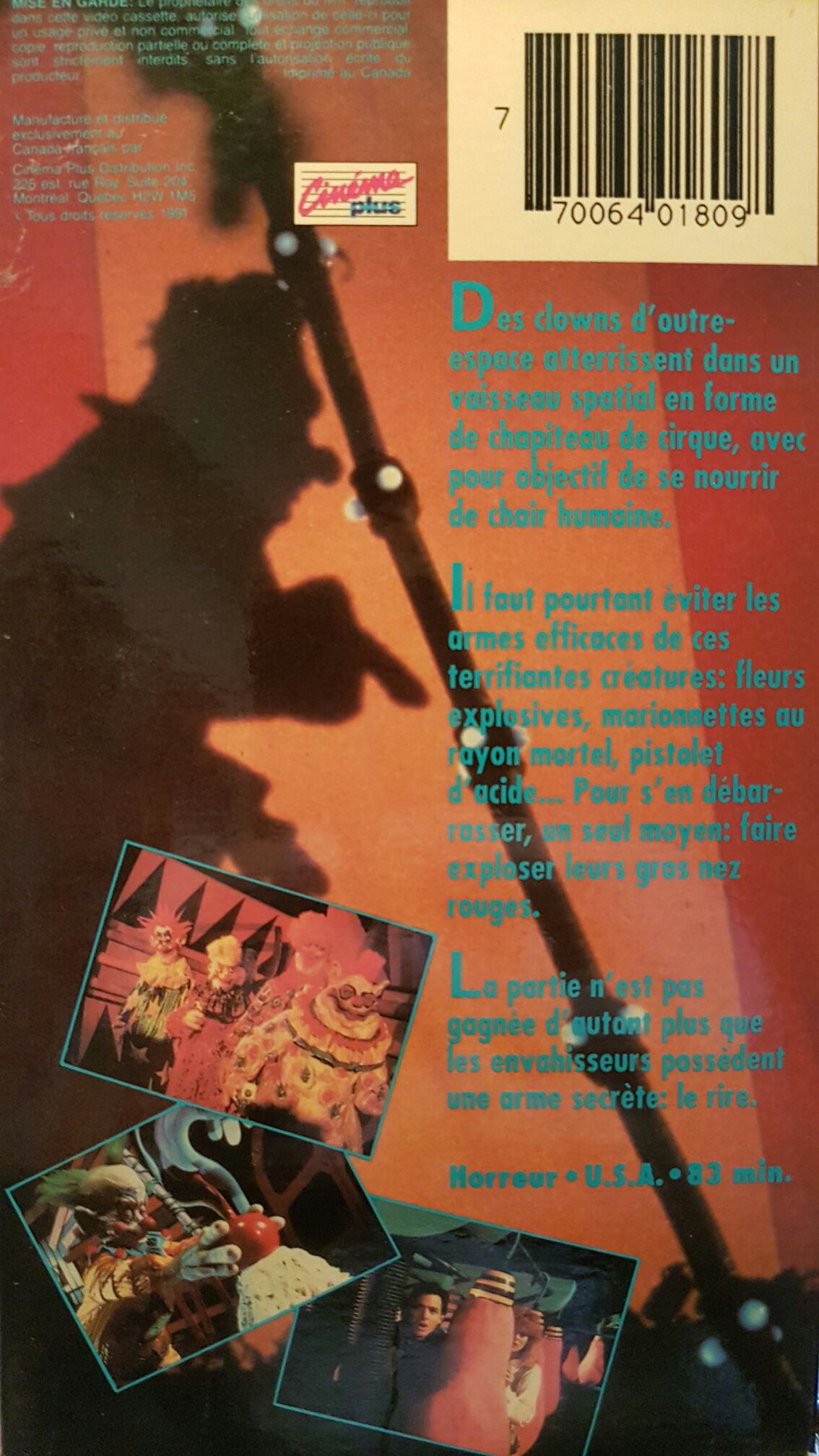 Killer Klowns from Outer Space DVD movie collectible [Barcode 5021456159987] - Main Image 2