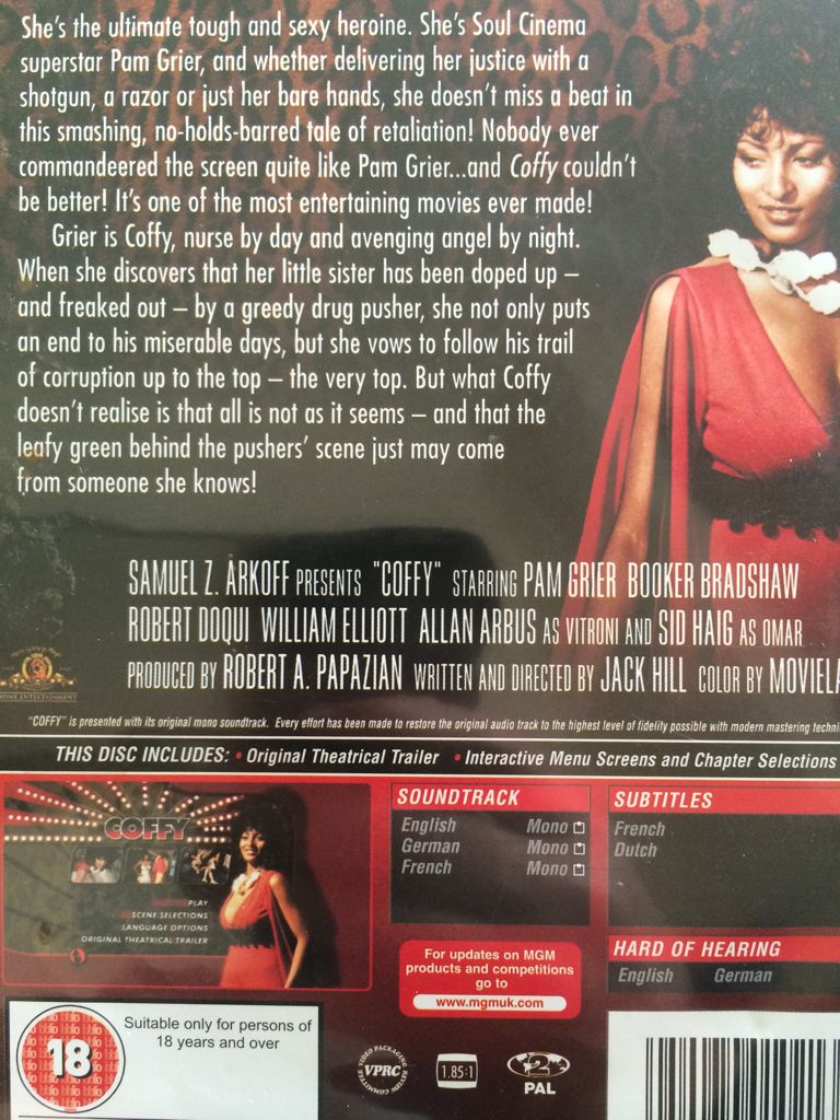 Coffy DVD movie collectible [Barcode 5050070010213] - Main Image 2