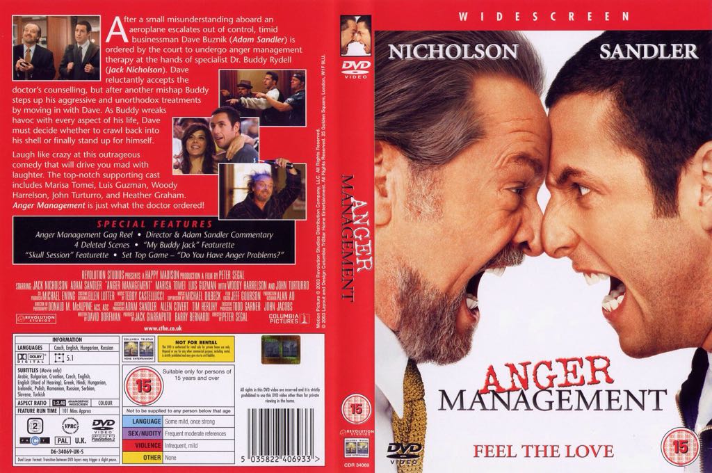 Anger Management DVD movie collectible [Barcode 043396014879] - Main Image 2