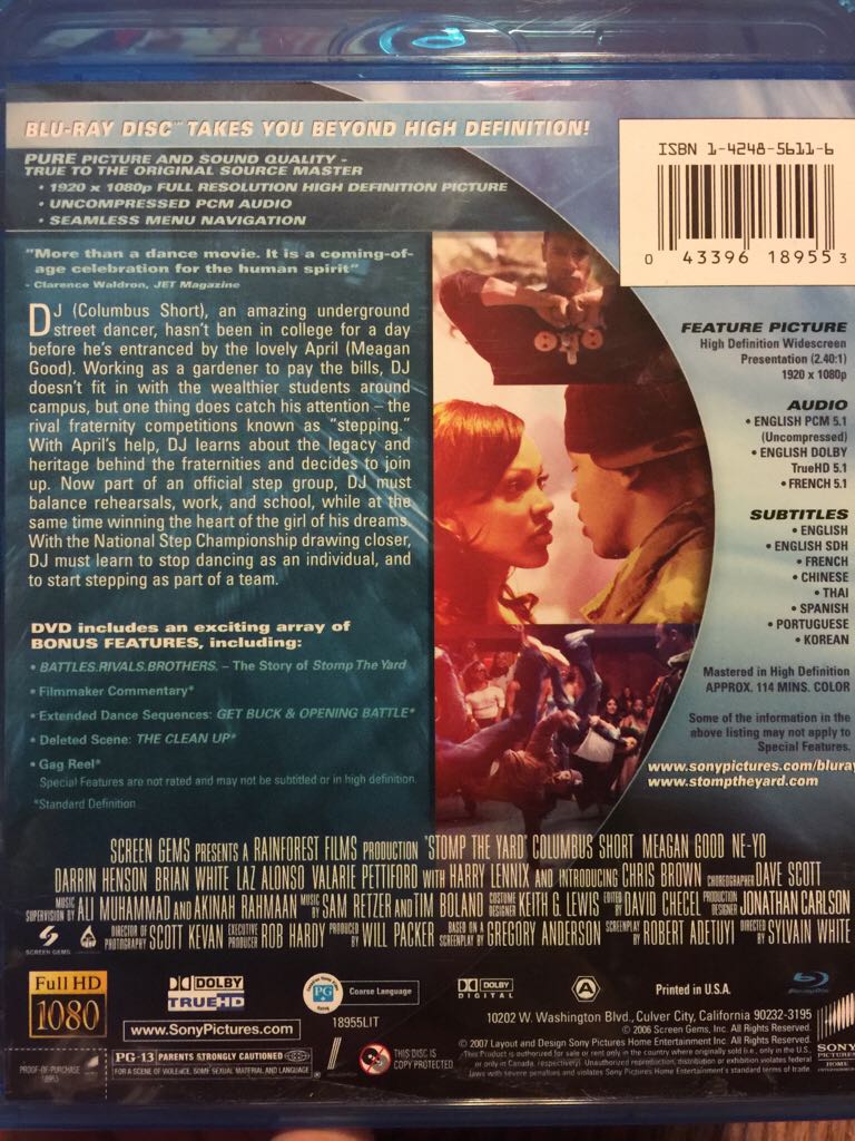 Stomp the Yard Blu-ray movie collectible [Barcode 043396189553] - Main Image 2