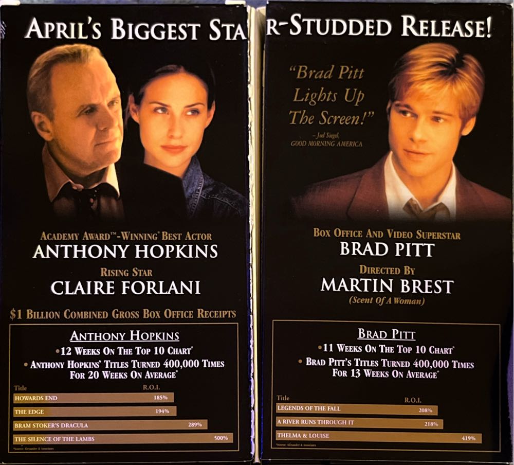 Meet Joe Black VHS movie collectible [Barcode 096898440035] - Main Image 3