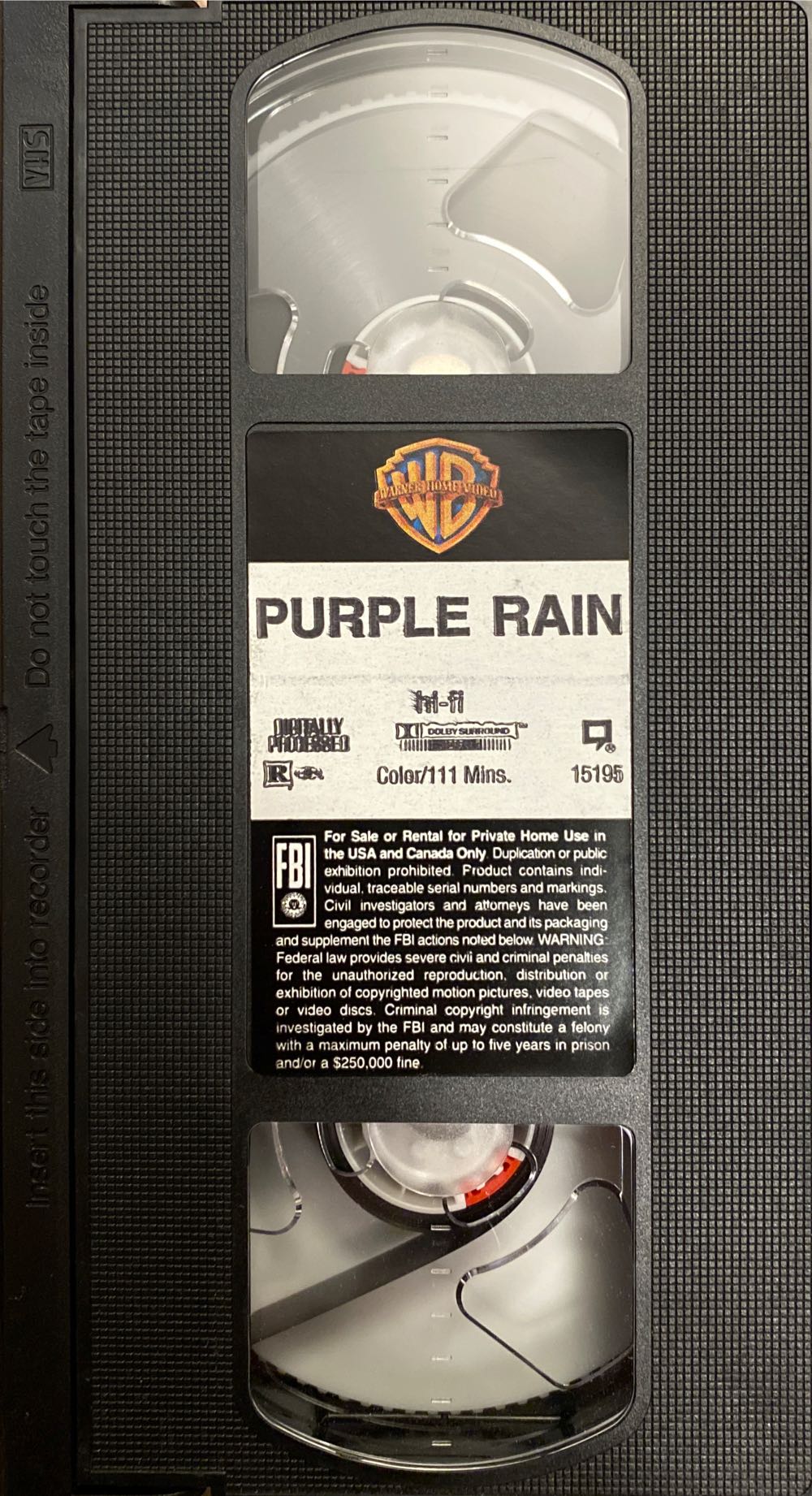 Purple Rain VHS movie collectible [Barcode 085391139836] - Main Image 3