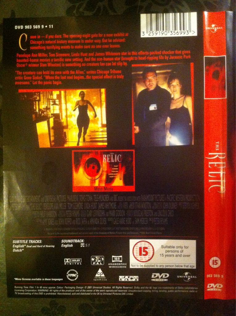 Relic (the) DVD movie collectible [Barcode 3259190356993] - Main Image 2