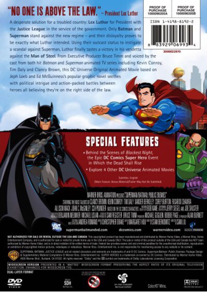 Superman/Batman: Public Enemies DVD-R movie collectible - Main Image 2