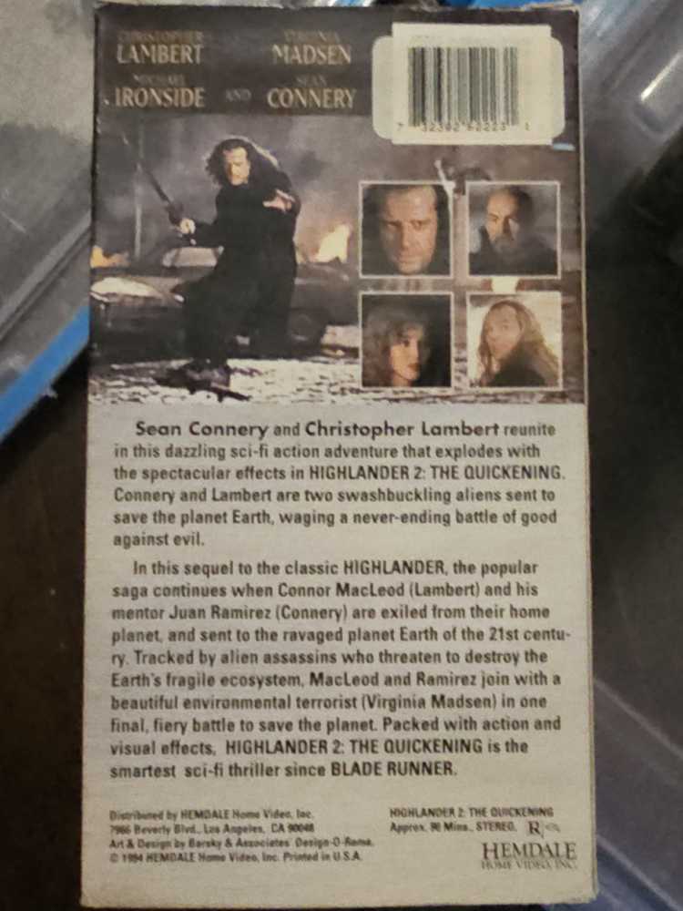 Highlander 2: The Quickening DVD movie collectible [Barcode 0017153148275] - Main Image 2