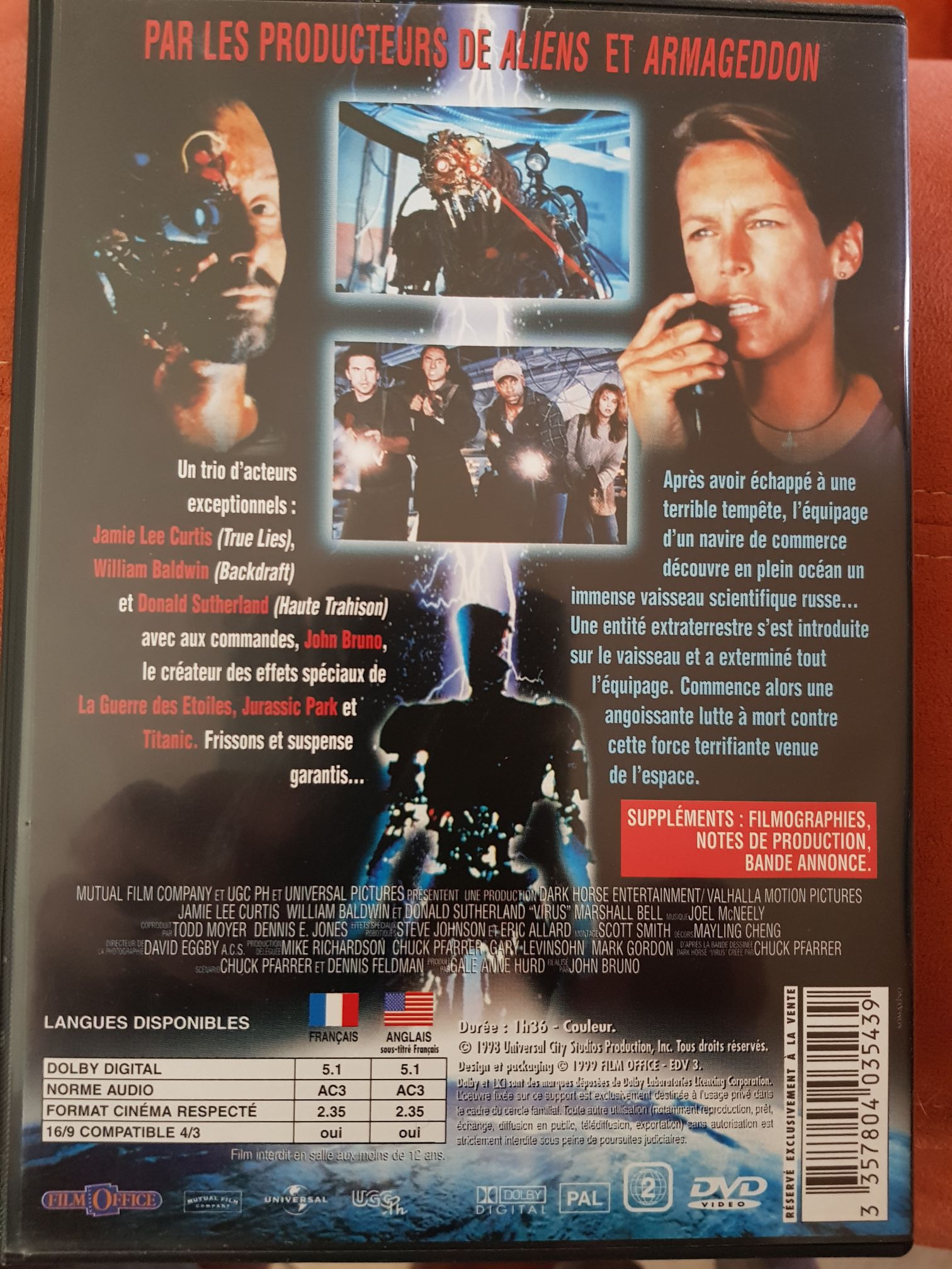 SF : Virus DVD movie collectible [Barcode 3357804035439] - Main Image 2