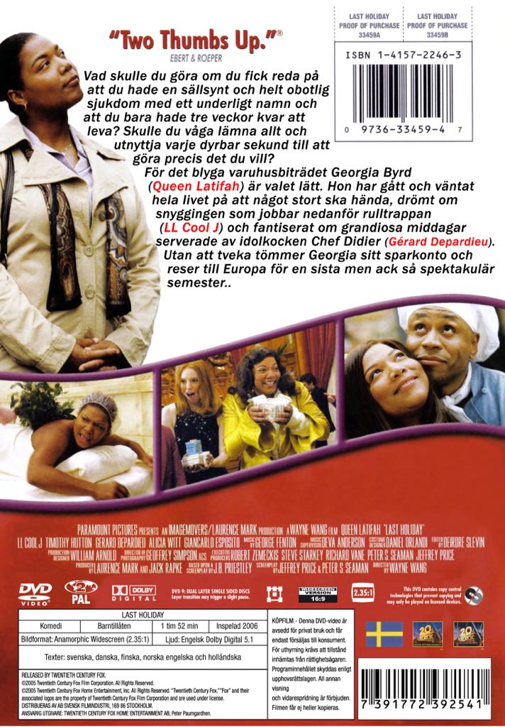 Last Holiday DVD movie collectible [Barcode 032429257413] - Main Image 2