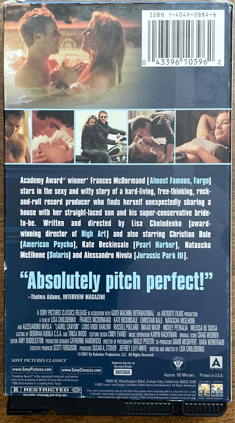 Laurel Canyon VHS movie collectible [Barcode 043396103962] - Main Image 2